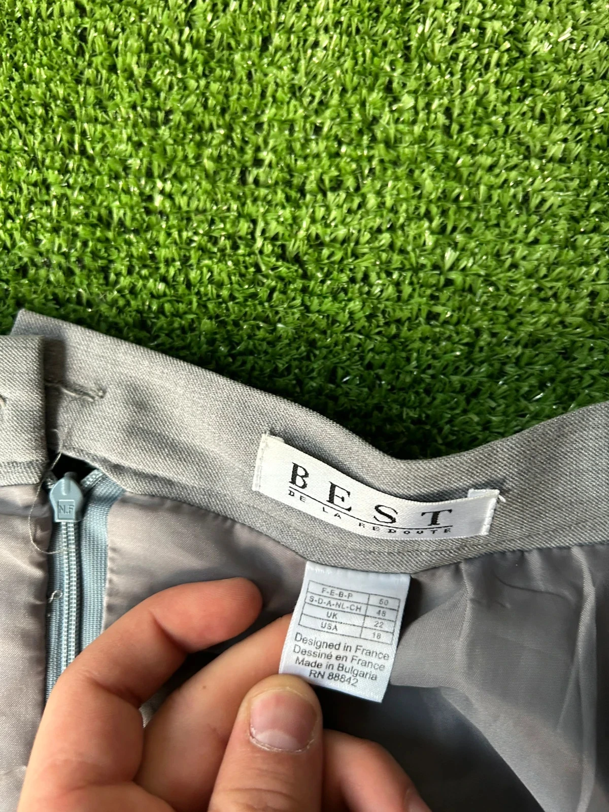 Vintage beige grijze rok BEST de la redoute – photo 6
